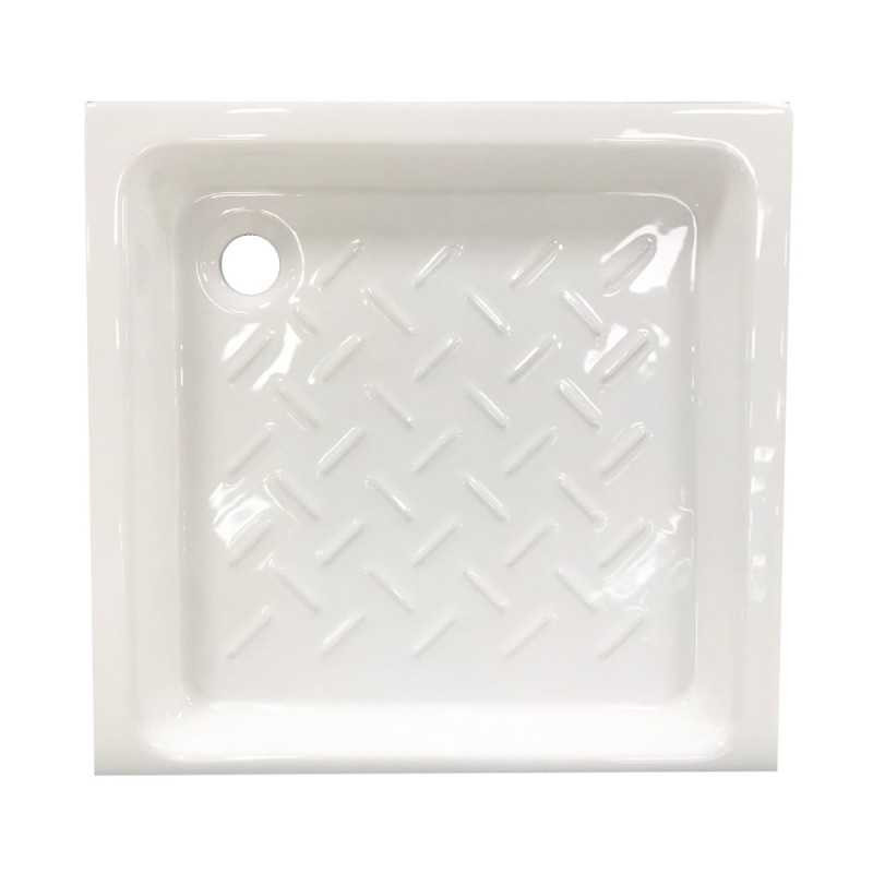  Receveur de douche carré 90x90 porcelaine blanc  - Sanifer Tamatave