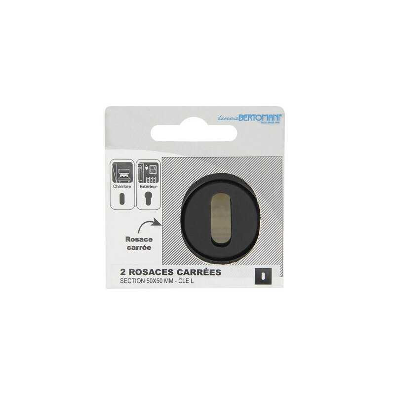  Lot de 2 rosaces trou de clé d3 noir mat  - Sanifer Tamatave