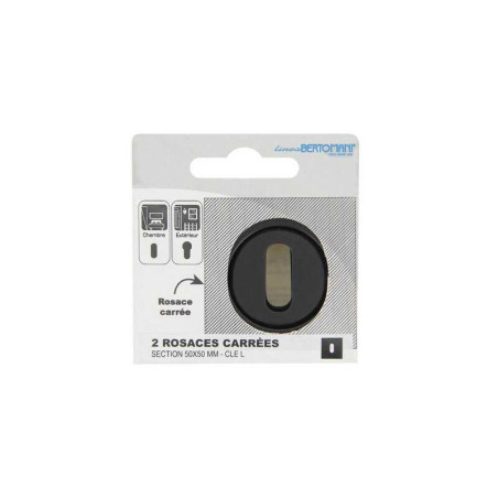  Lot de 2 rosaces trou de clé d3 noir mat  - Sanifer Tamatave