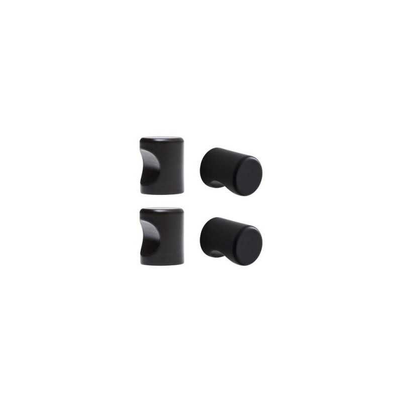  Lot de 4 boutons de meuble omna noir uni mat INSPIRE - Sanifer Tamatave