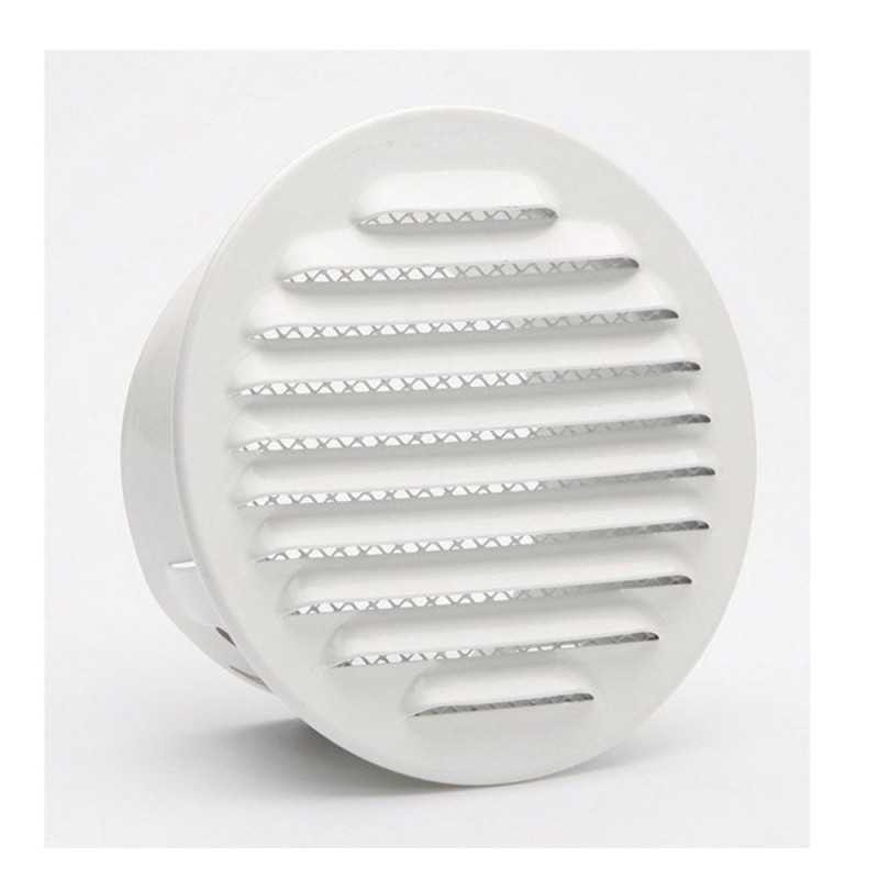  Grille d'aération aluminium laqué diamètre 12 5 cm  - Sanifer Tamatave