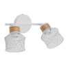  Rampe 2 spots métal blanc E27  kanel Inspire INSPIRE - Sanifer Tamatave