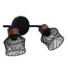  Rampe 2 spots design métal noir E27  kanel Inspire INSPIRE - Sanifer Tamatave