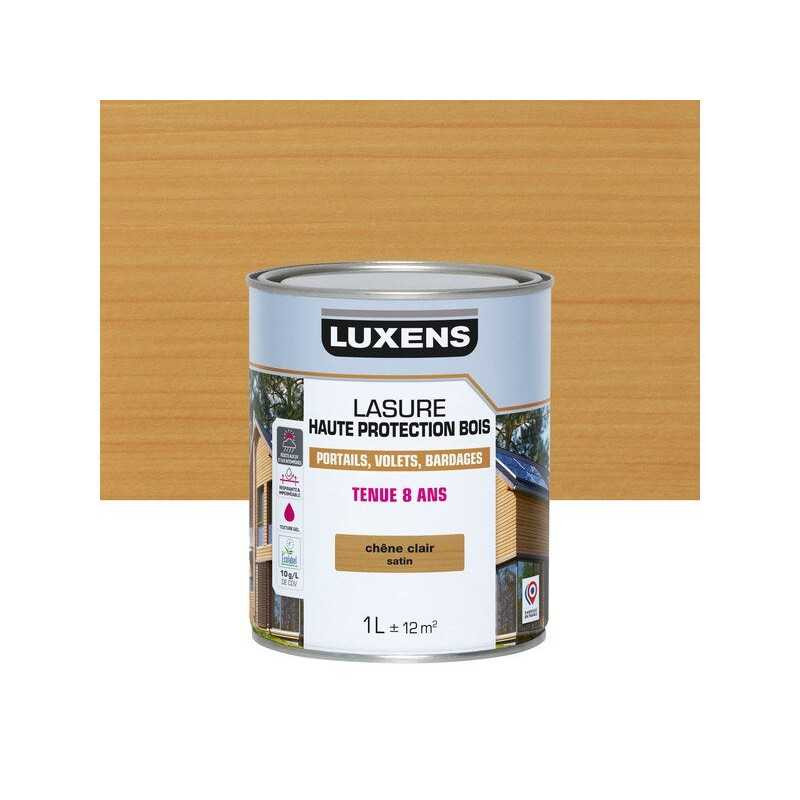  Lasure luxens 8 ans chêne clair satiné 1 litre LUXENS - Sanifer Tamatave