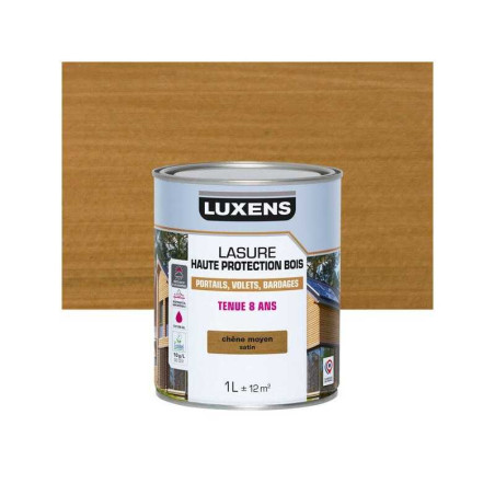  Lasure luxens 8 ans chêne moyen satiné 1 litre LUXENS - Sanifer Tamatave