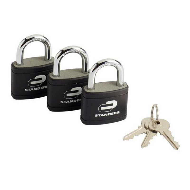  Lot de 3 cadenas à  clé acier l.41 mm Standers STANDERS - Sanifer Tamatave