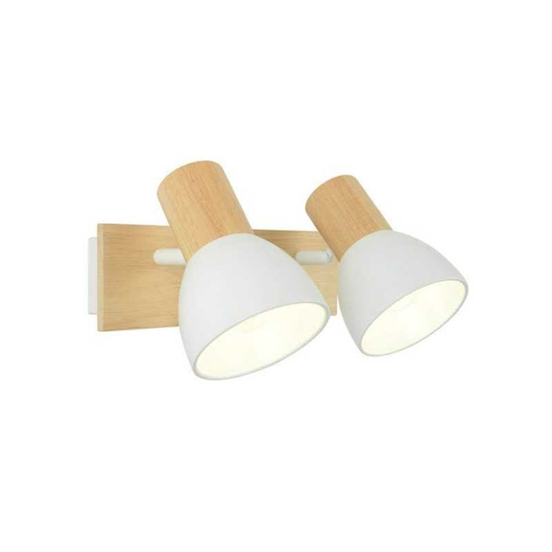  Rampe 2 spots nature métal blanc-bois venosa INSPIRE - Sanifer Tamatave