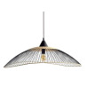  Suspension 1x E27 max 40 w éthnique métal noir - naturel seynave kasteli diamètre  100 cm  - Sanifer Tamatave