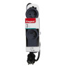  Rallonge multiprise extra-plate équipée de 3 prises 2 pôles + terre 16a 3680w avec cordon noir et gris foncé Legrand LEGRAND - 