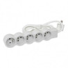  Rallonge multiprise extra-plate équipée de 5 prises 2 pôles + terre 16a 3680w 3m blanc Legrand  - Sanifer Tamatave