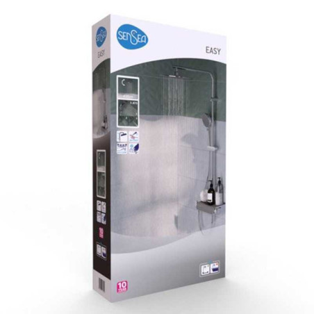  Colonne de douche easy chrome thermostat SENSEA - Sanifer Tamatave