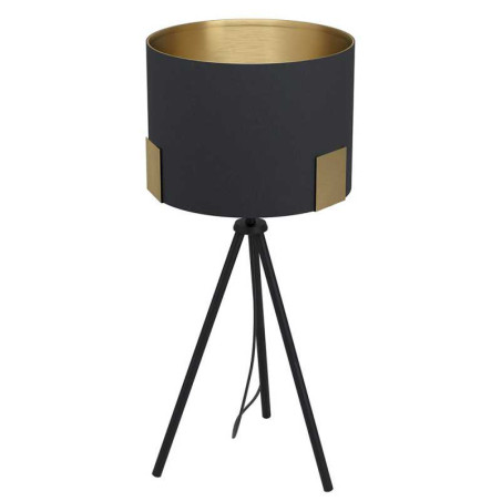  Lampe de table TORTOLA acier et noir E27 40W EGLO - Sanifer Tamatave