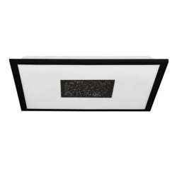 Plafonnier MARMORATA 445X445mm en alu noir et blanc 19W/9W 3000K EGLO - Sanifer Tamatave