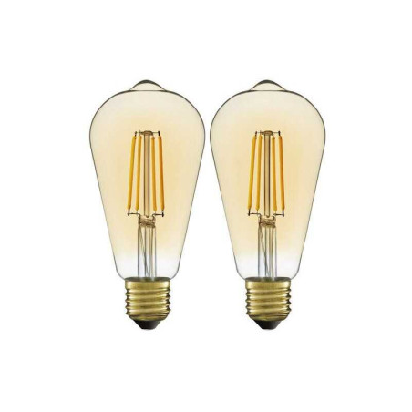  2 ampoules led décoratives edison E27 470lm 40w blanc très chaud LEXMAN - Sanifer Tamatave