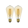  2 ampoules led décoratives edison E27 470lm 40w blanc très chaud LEXMAN - Sanifer Tamatave