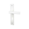  2 poignées de porte abby trou de cylindre alpertec aluminium entraxe 195mm blanc mat  - Sanifer Tamatave