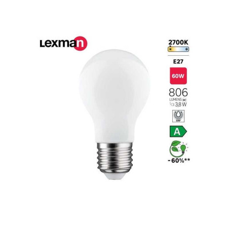  Ampoule led E27 806lm 60w blanc chaud LEXMAN - Sanifer Tamatave
