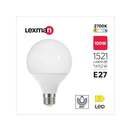  Ampoule led globe 95mm E27 1521lm 100w blanc chaud LEXMAN - Sanifer Tamatave