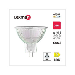  Ampoule led réflecteur gu5 3 100° 450lm 36w blanc neutre LEXMAN - Sanifer Tamatave