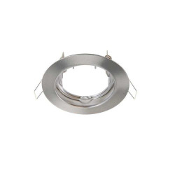  Anneau rond pour spot à  encaster fixe sans ampoule en acier bang gu10 gris argenté  - Sanifer Tamatave