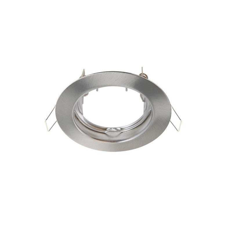  Anneau rond pour spot à  encaster fixe sans ampoule en acier bang gu10 gris argenté  - Sanifer Tamatave