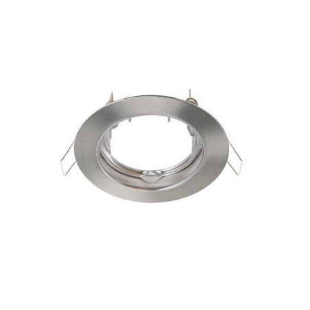  Anneau rond pour spot à  encaster fixe sans ampoule en acier bang gu10 gris argenté  - Sanifer Tamatave