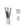  Câble ho5vvf 3g blanc 3 métres LEXMAN - Sanifer Tamatave