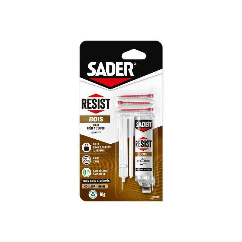 Colle reparation type epoxy resist bois sader 10g SADER - Sanifer Tamatave