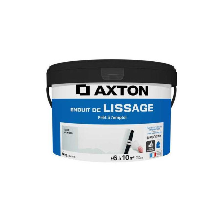  Enduit de lissage en pâte prêt à  l'emploi blanc 4 kg AXTON - Sanifer Tamatave