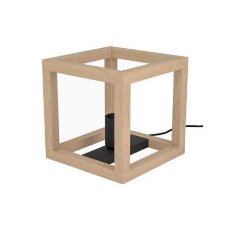  Lampe connectée elgort E27 h  20 cm métal noir-bois INSPIRE - Sanifer Tamatave