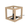  Lampe connectée elgort E27 h  20 cm métal noir-bois INSPIRE - Sanifer Tamatave