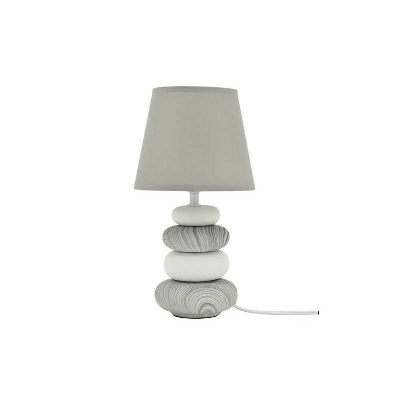  Lampe E14 charme céramique gris navala h 36cm INSPIRE - Sanifer Tamatave