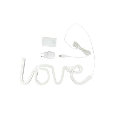  Lampe design en plastique blanc néon love usb + batterie INSPIRE - Sanifer Tamatave