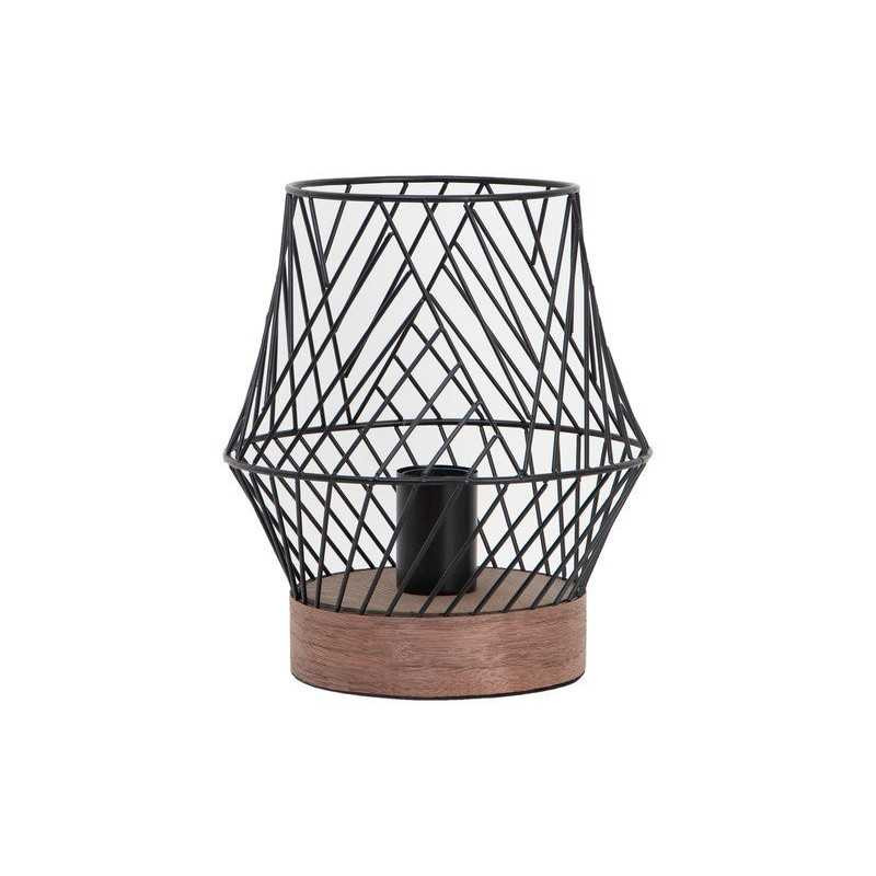 Lampe E27 design en métal noir-bois baladeuse kanel h  26cm INSPIRE - Sanifer Tamatave