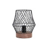 Lampe E27 design en métal noir-bois baladeuse kanel h  26cm INSPIRE - Sanifer Tamatave