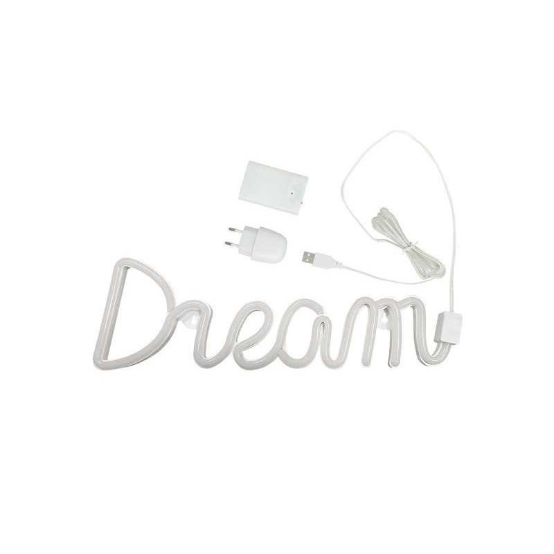  Lampe essentiel en plastique blanc néon dream usb + batterie INSPIRE - Sanifer Tamatave