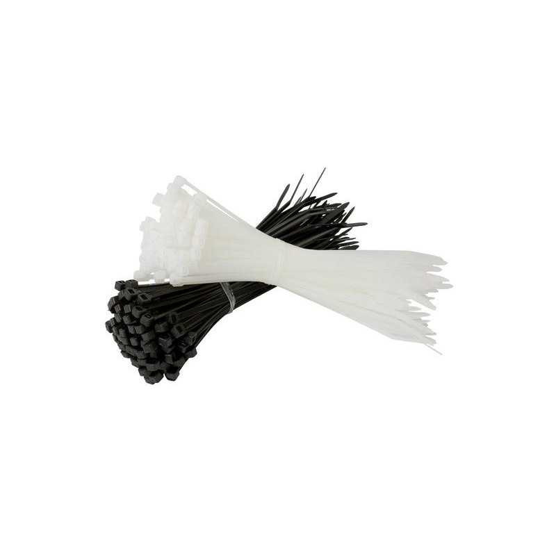  Lot de 250 colliers diamètre  3 à  50 mm l 150-200 noir ou blanc LEXMAN - Sanifer Tamatave