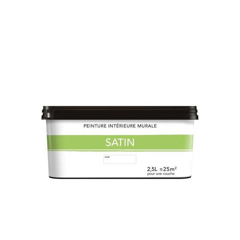  Peinture satiné pour mur intérieur 2,5 litres blanc  - Sanifer Tamatave