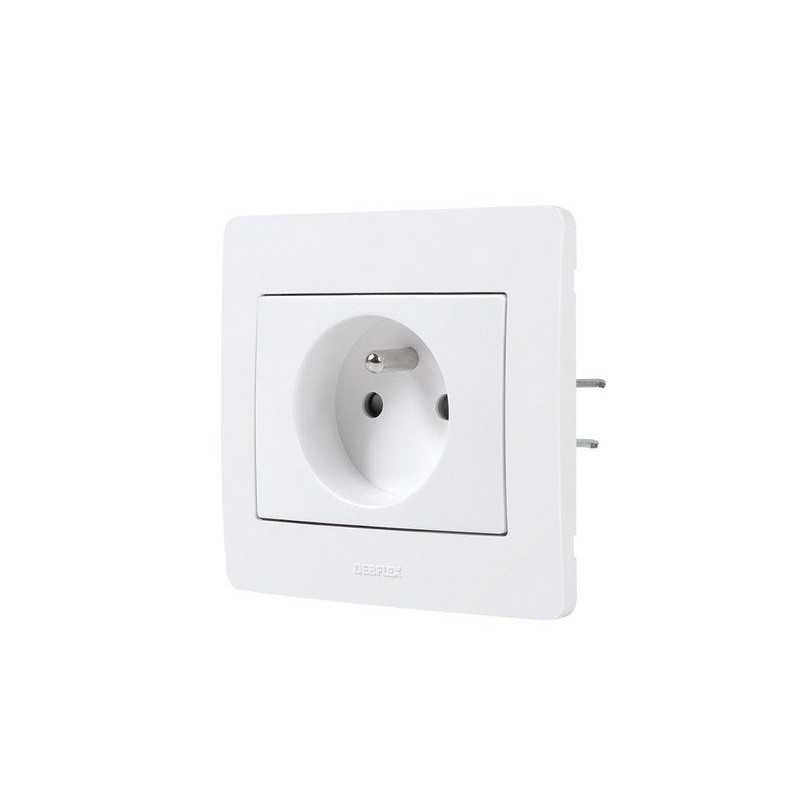  Prise de terre diam2 blanc DEBFLEX - Sanifer Tamatave