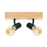  Rampe 2 spots en bois noir townshend noir EGLO - Sanifer Tamatave