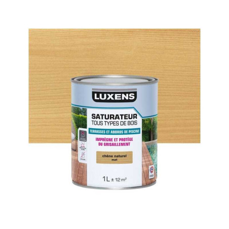  Saturateur pour bois extérieur luxens chêne naturel mat 1 l LUXENS - Sanifer Tamatave