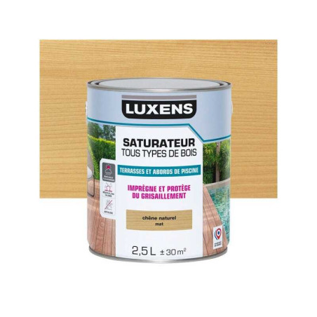 Saturateur pour bois extérieur luxens chêne naturel mat 2 5 l LUXENS - Sanifer Tamatave