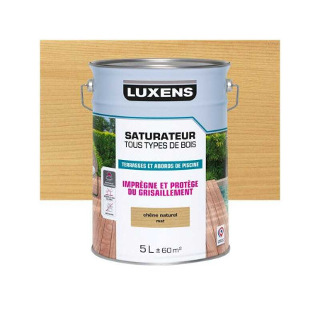  Saturateur pour bois extérieur luxens chêne naturel mat 5 l LUXENS - Sanifer Tamatave
