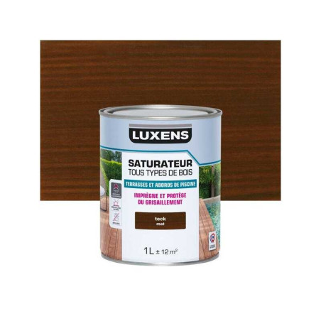  Saturateur pour bois extérieur luxens teck mat 1 l LUXENS - Sanifer Tamatave