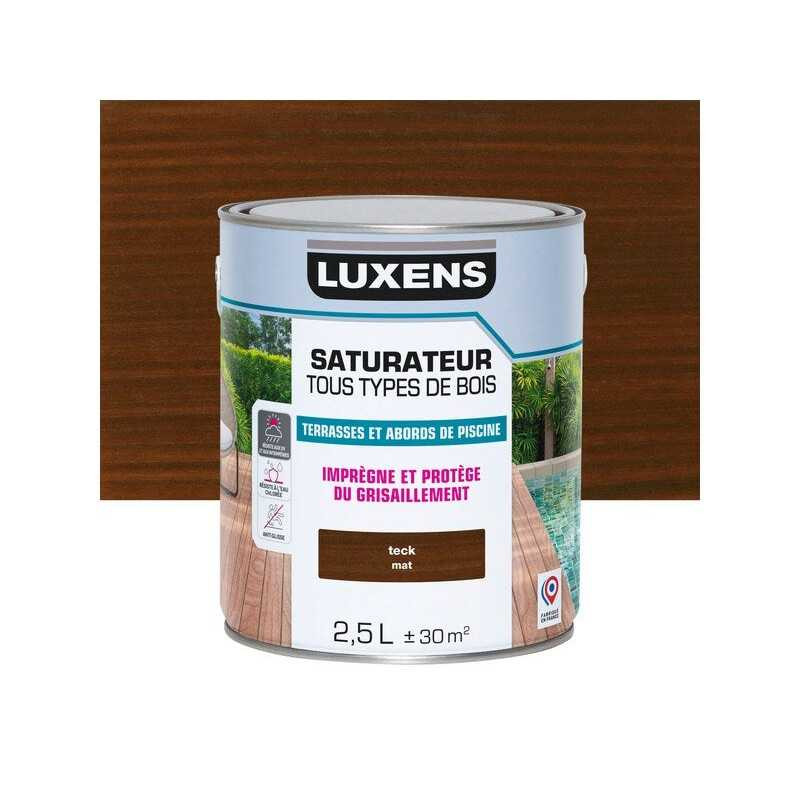  Saturateur pour bois extérieur luxens teck mat 2 5 l LUXENS - Sanifer Tamatave