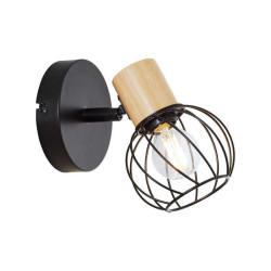  Spot mallow métal noir naturel e14 INSPIRE - Sanifer Tamatave