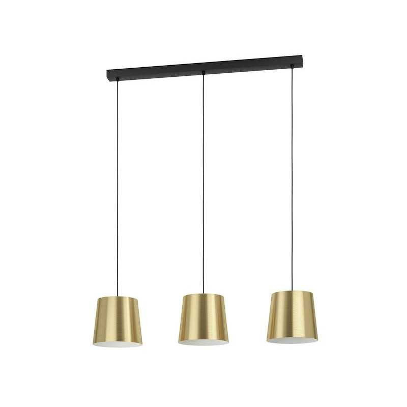  Suspension krela 3xE27 l  85 cm métal noir-laiton INSPIRE - Sanifer Tamatave