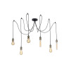  Suspension E27 style industriel araignée métal 6 lumières INSPIRE - Sanifer Tamatave
