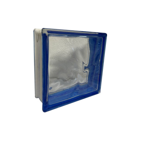 Brique de verre cloudy blue clear 190x190x80mm  - Sanifer Tamatave
