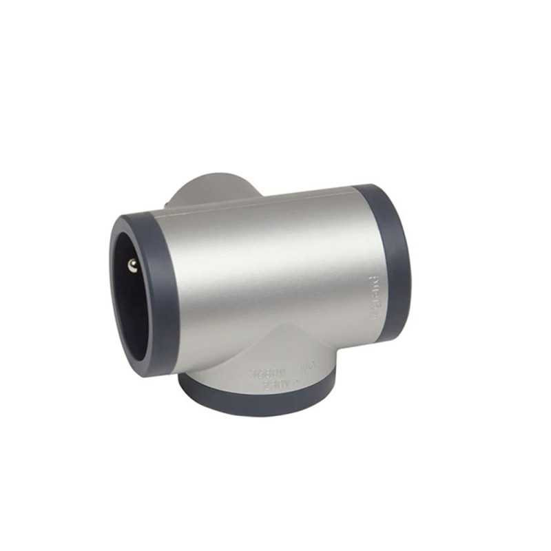  Fiche triplite avec 3 prises 2 pôles + terre latérales 16a 3680w - aluminium et gris foncé Legrand LEGRAND - Sanifer Tamatave